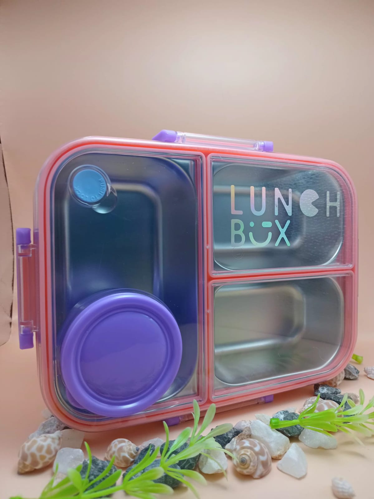 Compartment Lunch Box with Sauce Cup Compartment Lunch Box with Sauce Cup
