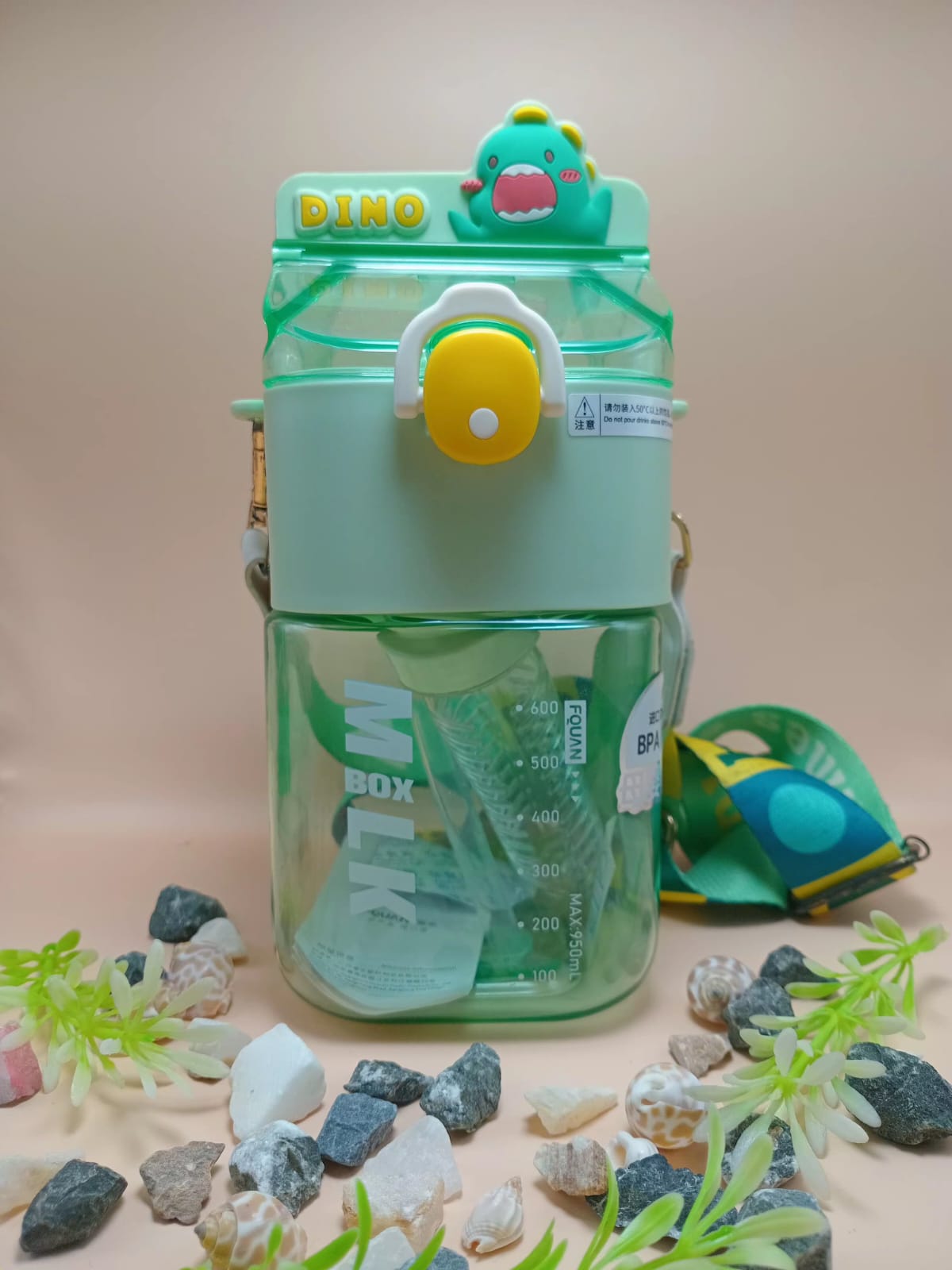 Cartoon Water Bottle with Shoulder Strap Cartoon Water Bottle with Shoulder Strap
