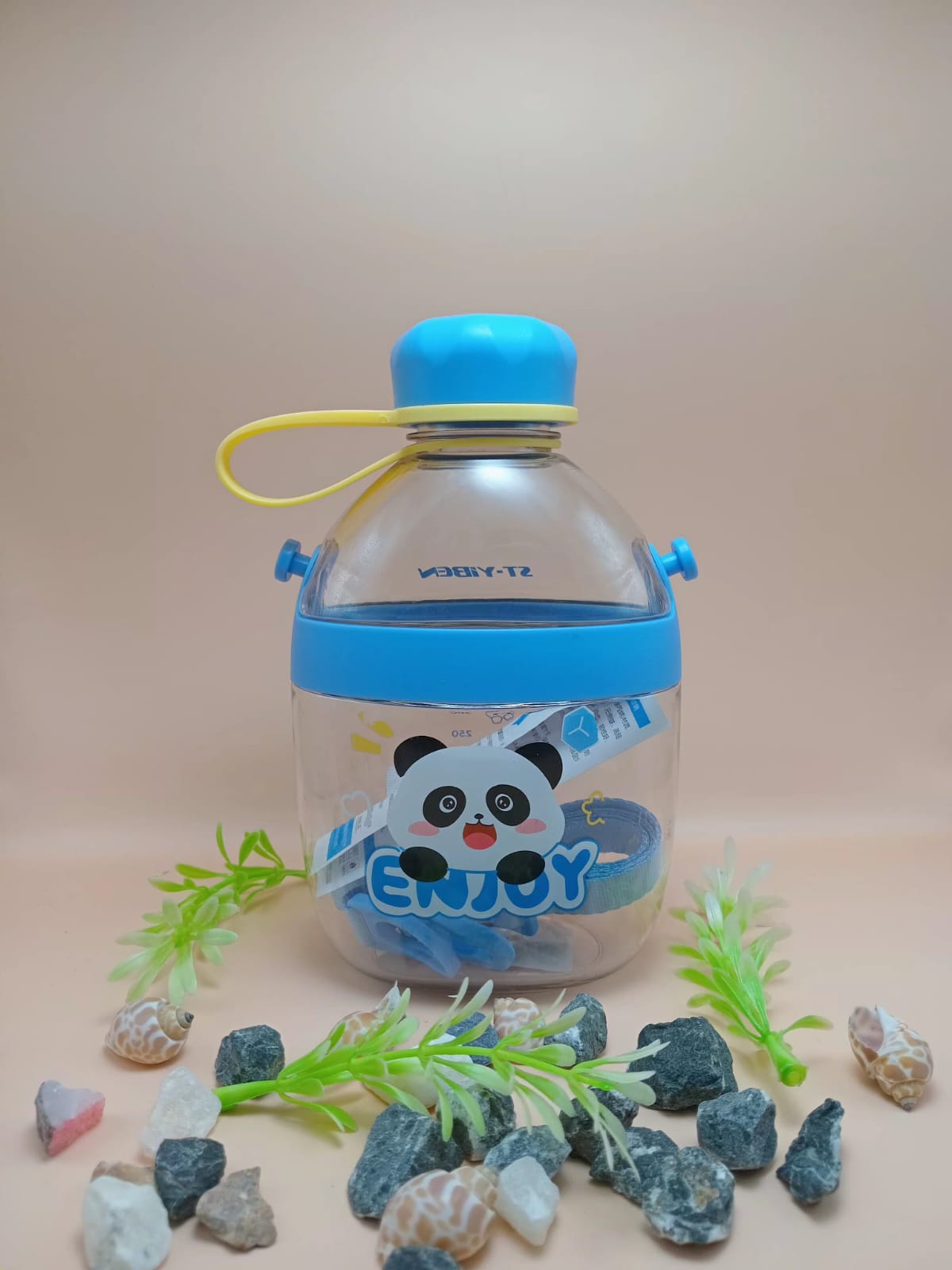 Cartoon Water Bottle with Wrist Strap Cartoon Water Bottle with Wrist Strap