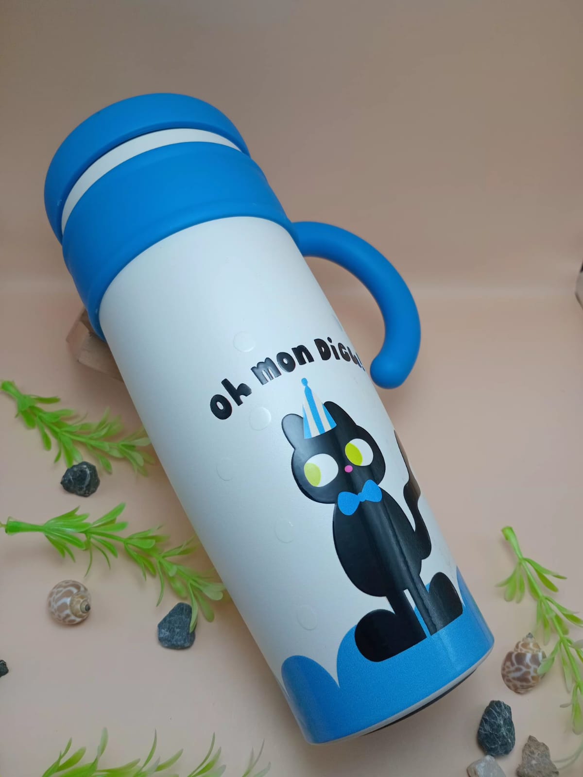 Printed Tumbler with Handle and Straw Printed Tumbler with Handle and Straw