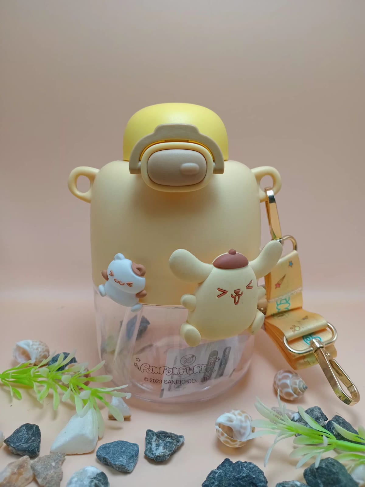 Cartoon Water Bottle with Shoulder Strap Cartoon Water Bottle with Shoulder Strap