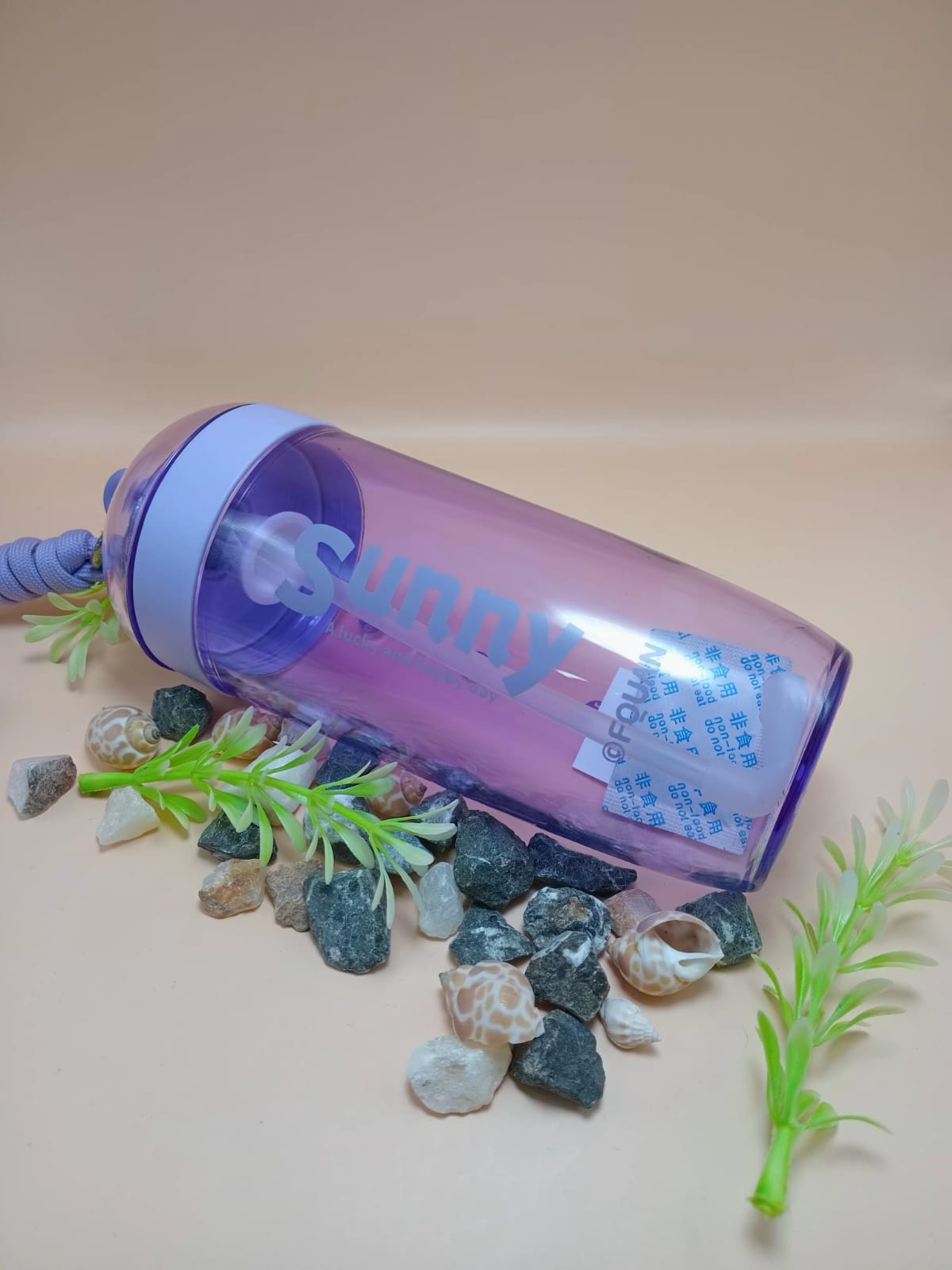 Printed Water Bottle with Wrist Strap Printed Water Bottle with Wrist Strap
