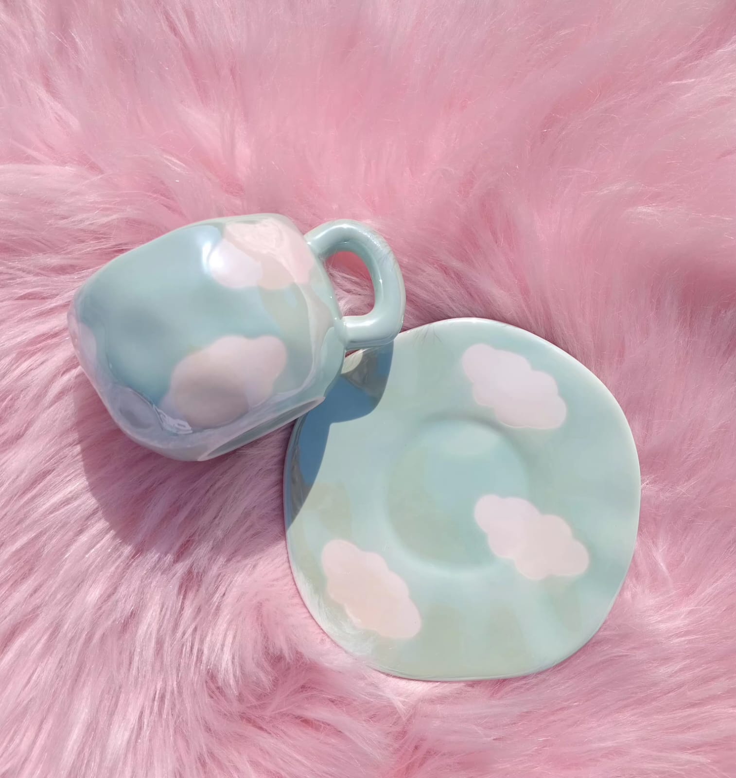 Mini Cloud Ceramic Cup and Saucer Set Mini Cloud Ceramic Cup and Saucer Set