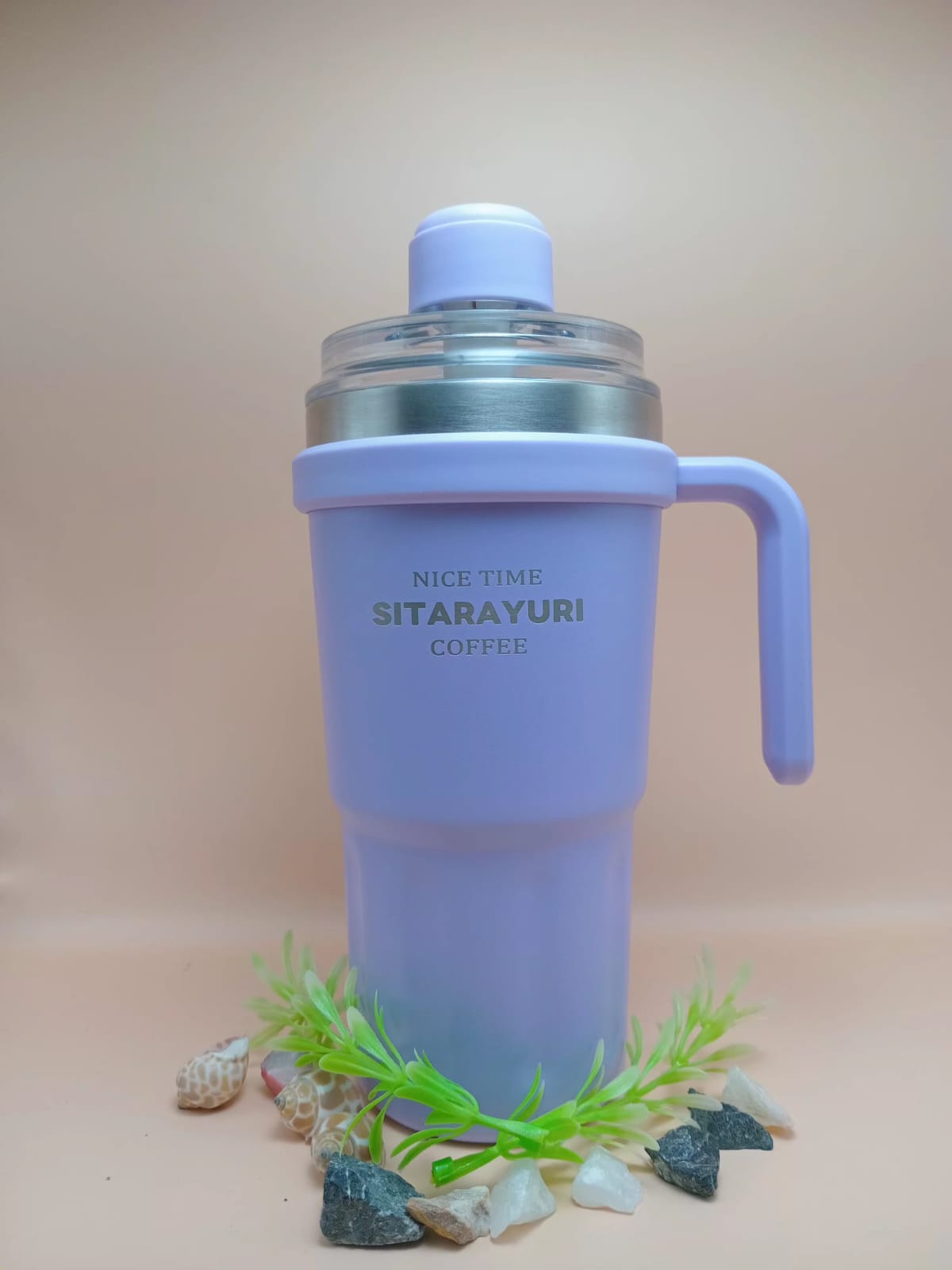 Travel Tumbler with Handle and Straw Travel Tumbler with Handle and Straw
