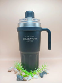 Travel Tumbler with Handle and Straw