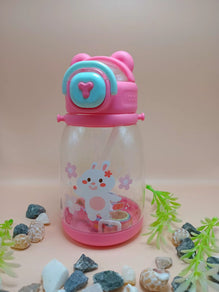 Cartoon Water Bottle with Flip Lid