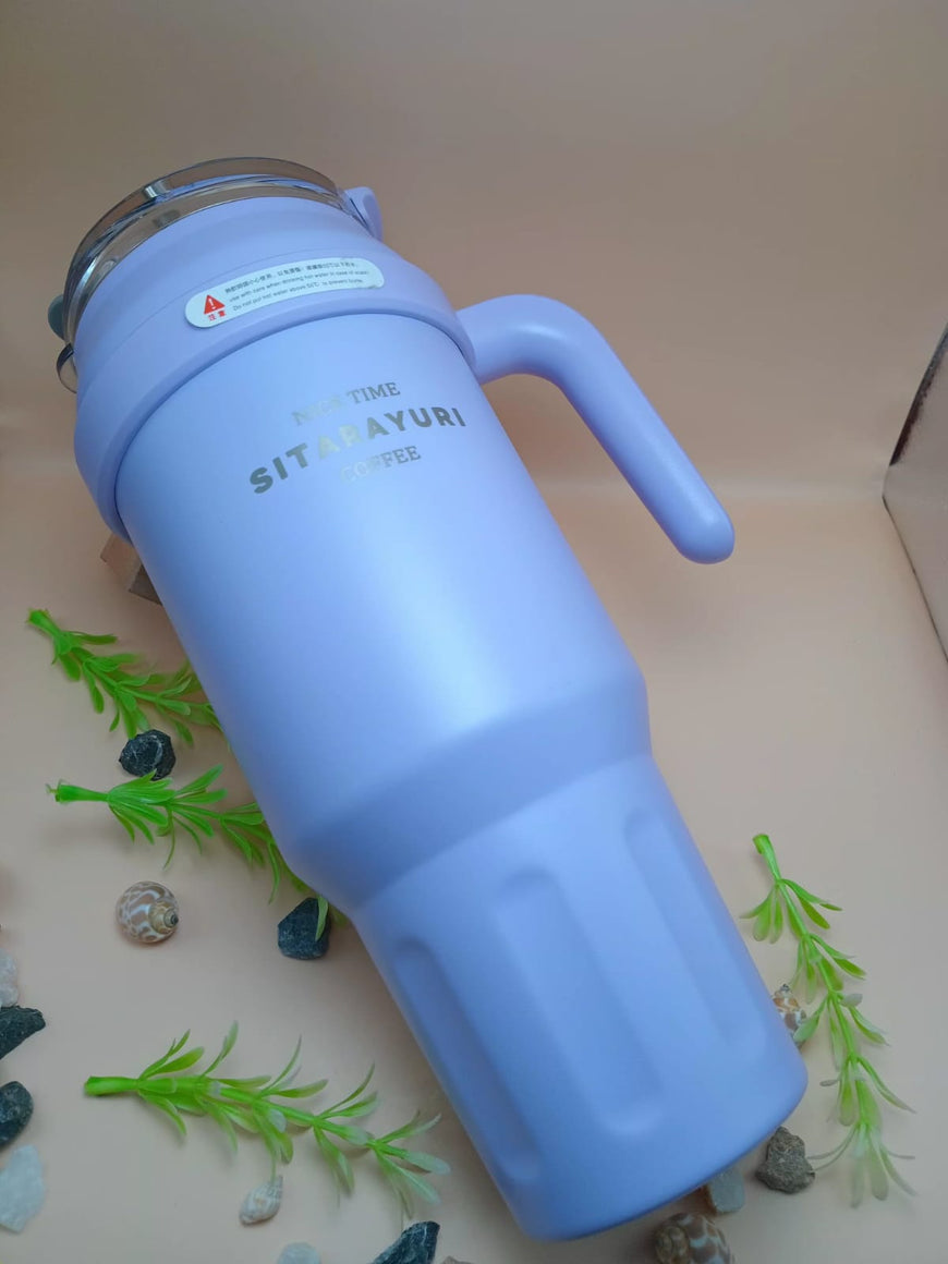 Travel Tumbler with Handle and Straw