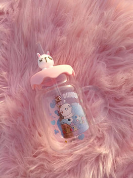 Cartoon Tumbler Cup with Lid and Straw