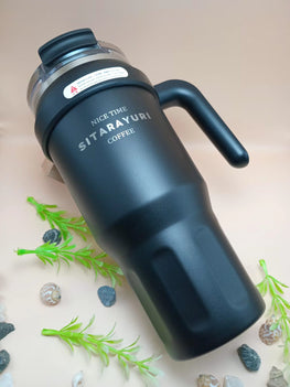 Travel Tumbler with Handle and Straw