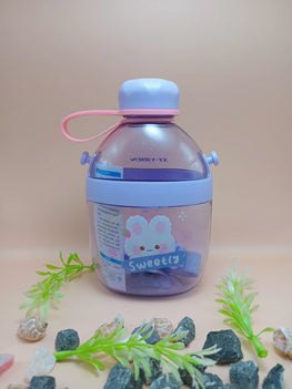 Cartoon Water Bottle with Wrist Strap