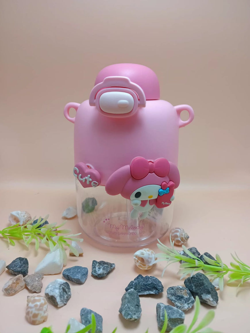 Cartoon Water Bottle with Shoulder Strap