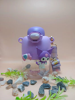 Cartoon Water Bottle with Shoulder Strap