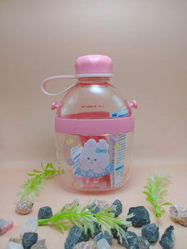 Cartoon Water Bottle with Wrist Strap