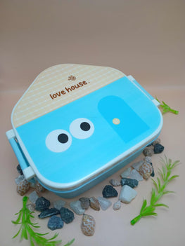 House-Shaped Lunch Box with Spoon and Fork