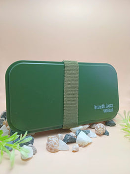 Rectangular Lunch Box with Spoon and Fork