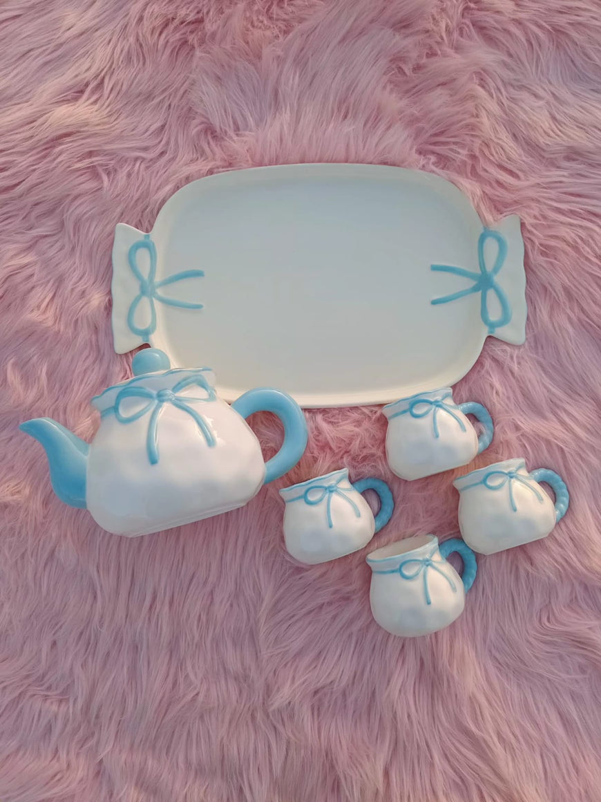 Bow Tea Set with Tray
