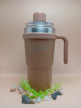 Travel Tumbler with Handle and Straw