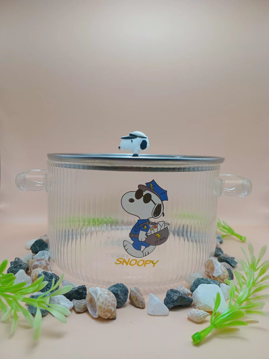 Cartoon Glass Bowl with Lid