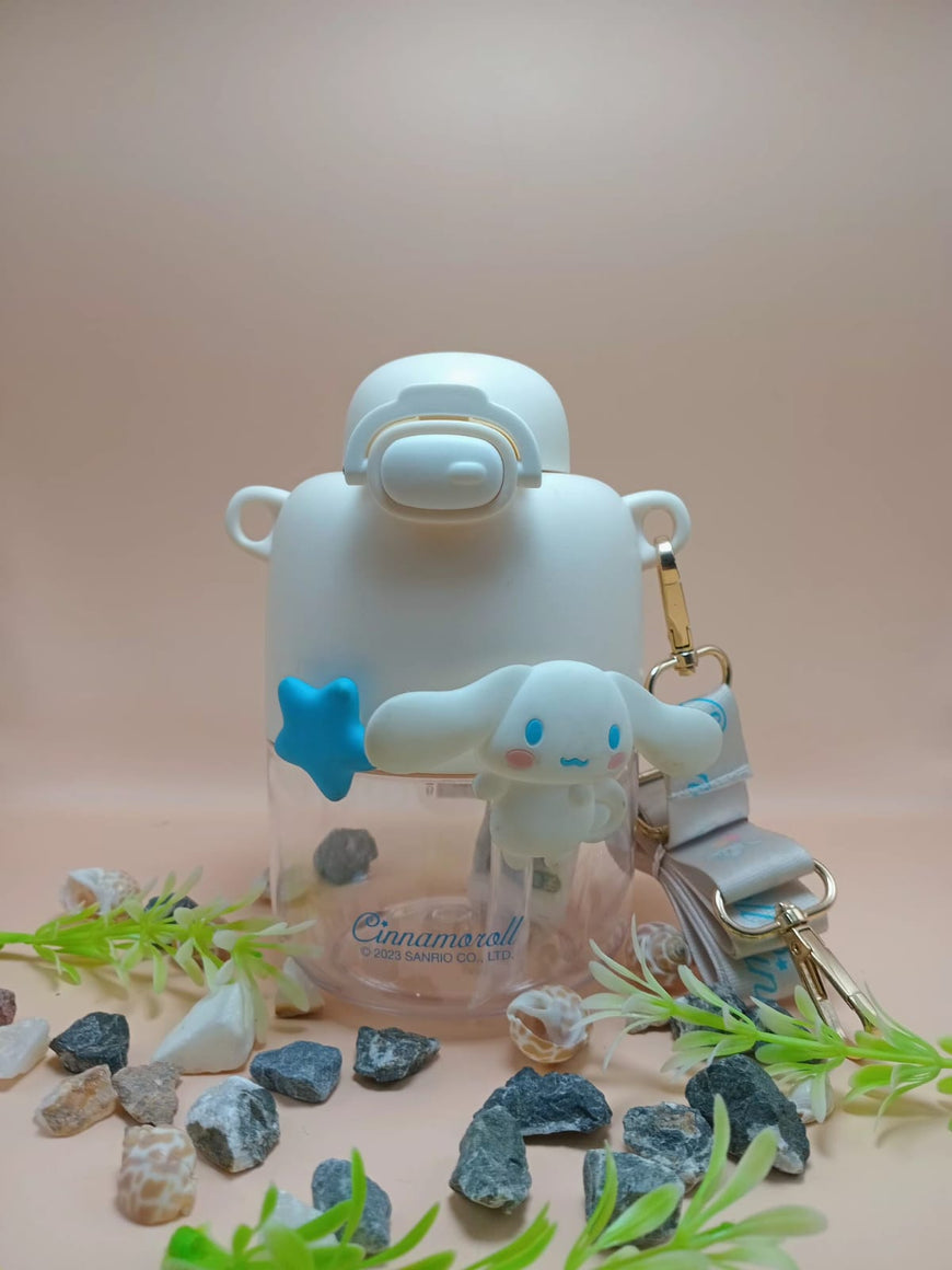 Cartoon Water Bottle with Shoulder Strap
