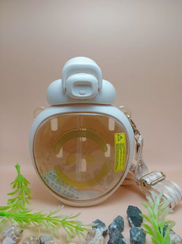 Smiley Water Bottle with Shoulder Strap