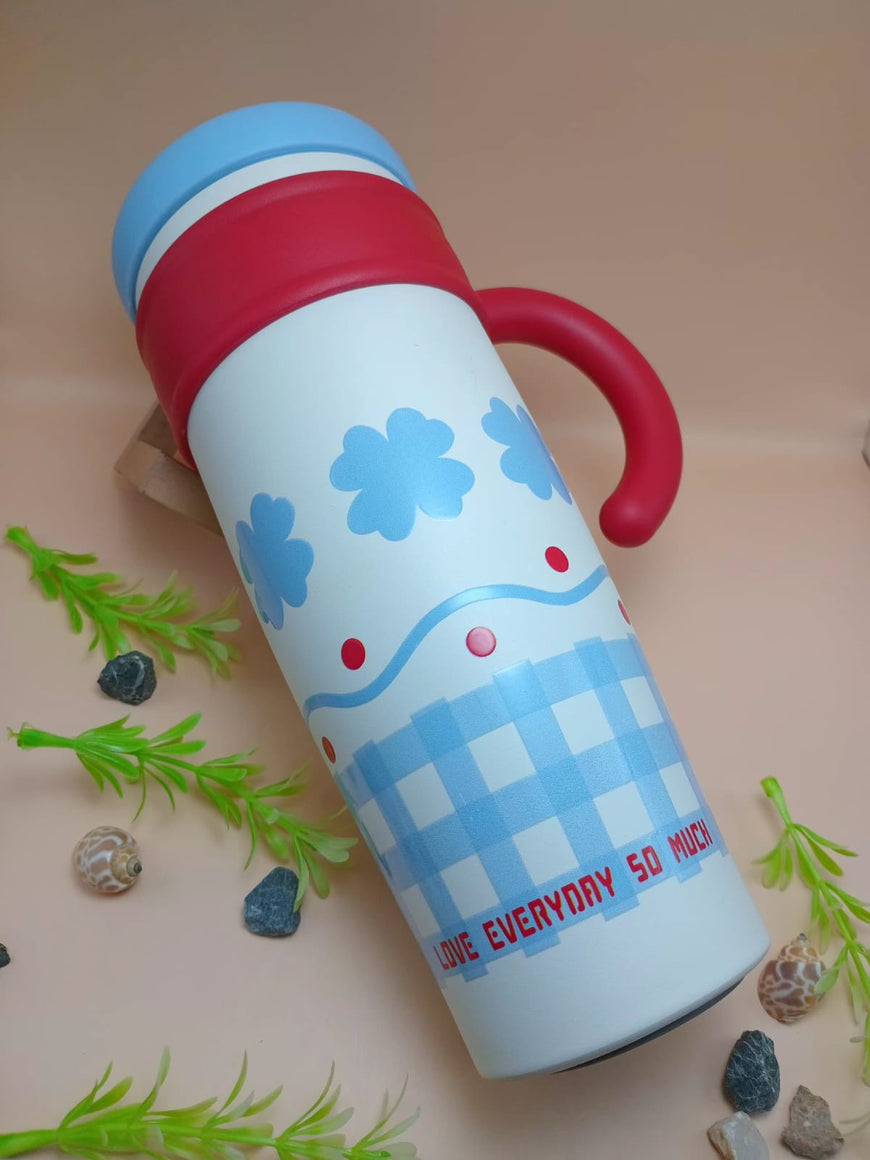 Printed Tumbler with Handle and Straw