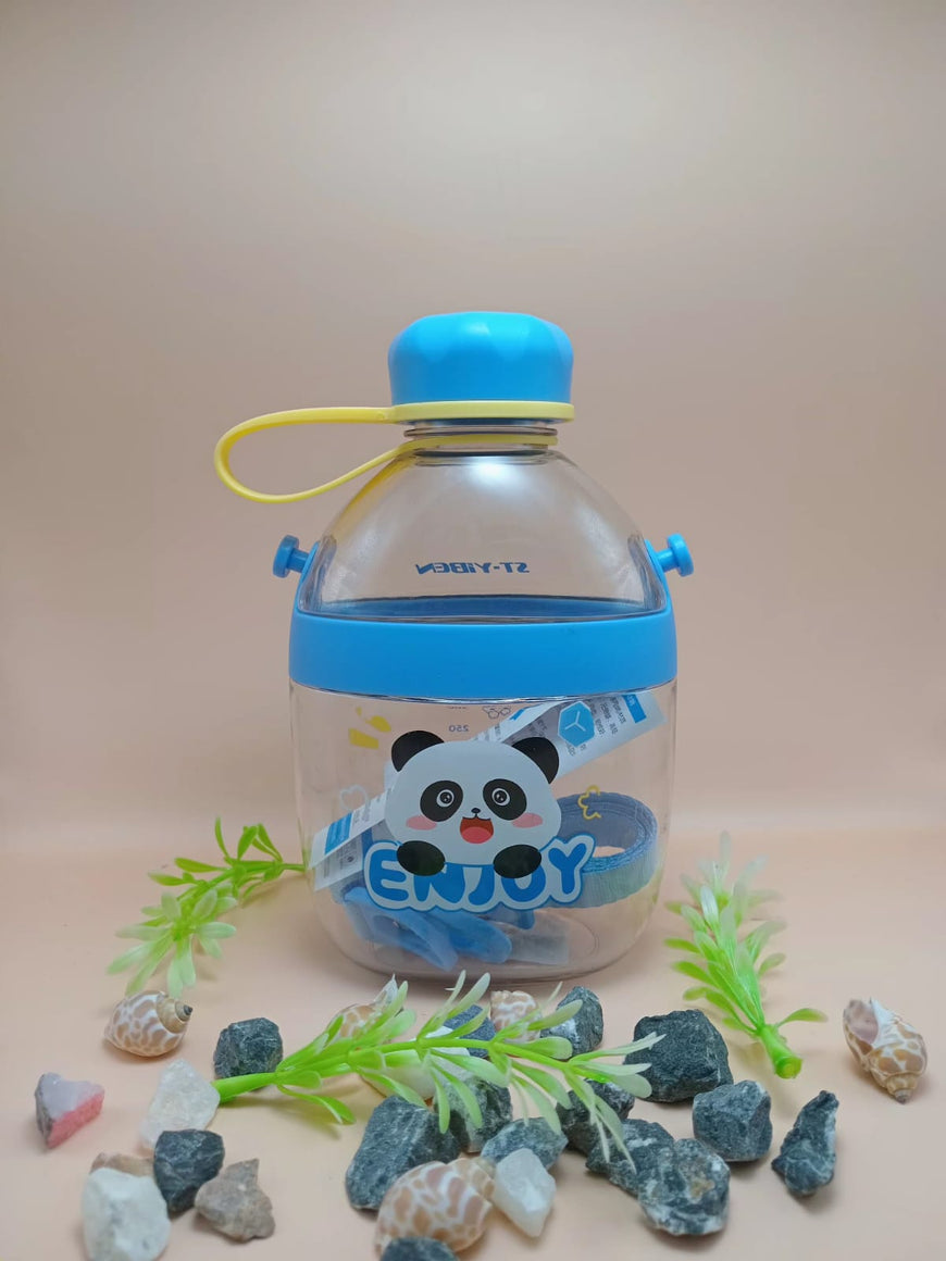 Cartoon Water Bottle with Wrist Strap