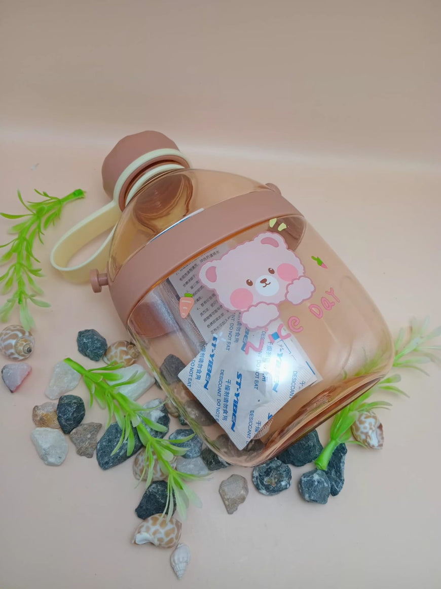 Cartoon Water Bottle with Wrist Strap