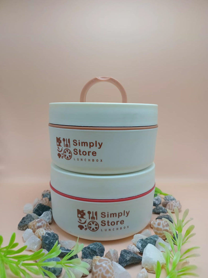 Round Lunch Box with Handle