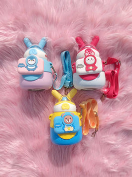 Cartoon Water Bottle with Shoulder Strap