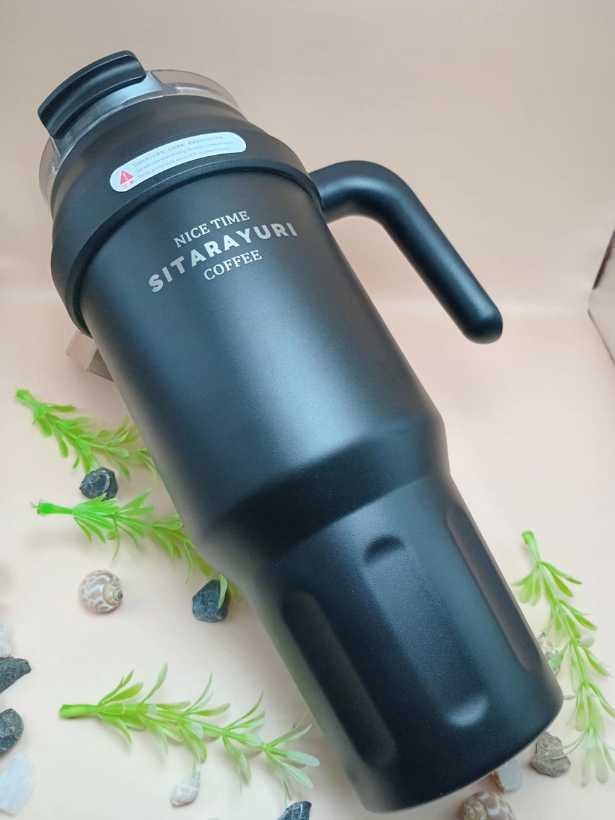Travel Tumbler with Handle and Straw